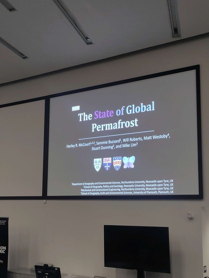Title slide for talk called state of global permafrost