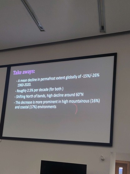 Conclusions from study showing decline in permafrost since pre-industrial period