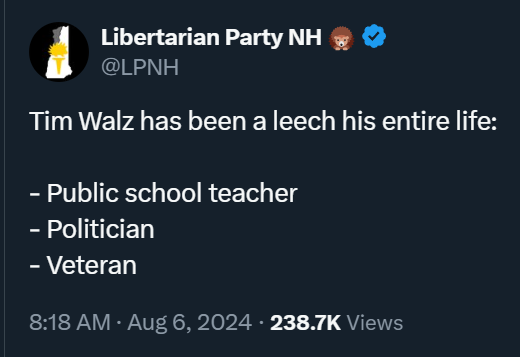 Libertarian Party NH tweets:
