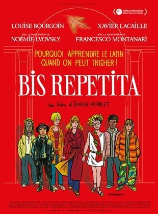 Affiche du film Bis Repetita avec le casting dessiné par Berberian